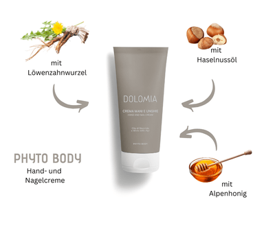 Hand - und Nagelcreme Dolomia - schützt und repariert die Hände und verleiht sofortigen Hautkomfort - Kosmetika - Apotheke Zaversky