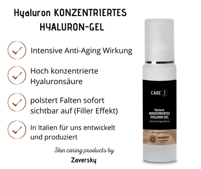 Hyaluron KONZENTRIERTES HYALURON - GEL intensive Anti - Aging Wirkung - Kosmetika - Apotheke Zaversky