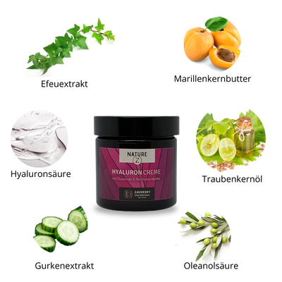 Hyaluroncreme - schützende Feuchtigkeitspflege für seidig zarte Haut - Kosmetika - Apotheke Zaversky
