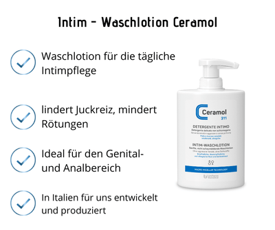 Intim - Waschlotion - Ceramol - sanfte, nicht schaumbildende Waschlotion - Kosmetika - Apotheke Zaversky