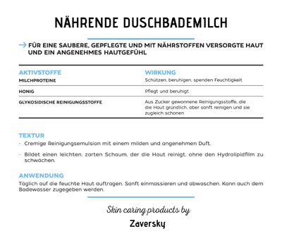 Nährende Duschbademilch CareZ - 300 ml - Kosmetika - Apotheke Zaversky