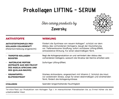 Prokollagen Lifting - Serum mit 10% Kollagenkomplex - CareZ - Kosmetika - Apotheke Zaversky