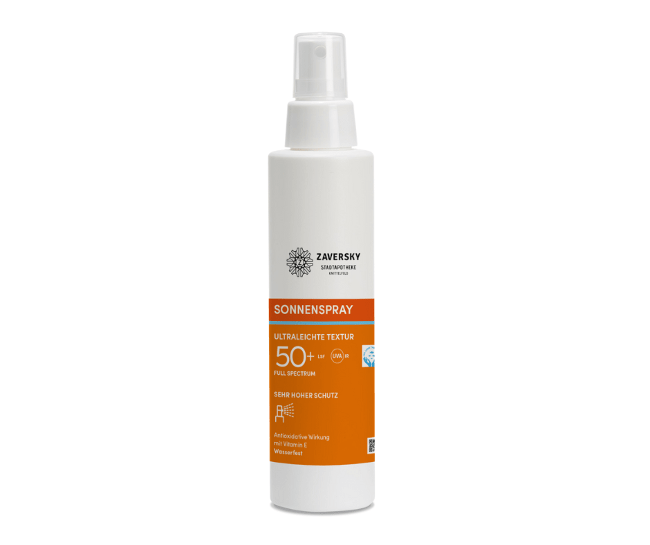 Sonnenspray - ultraleichte Textur, LSF 50, sehr hoher Schutz, wasserfest - Backend - Apotheke Zaversky